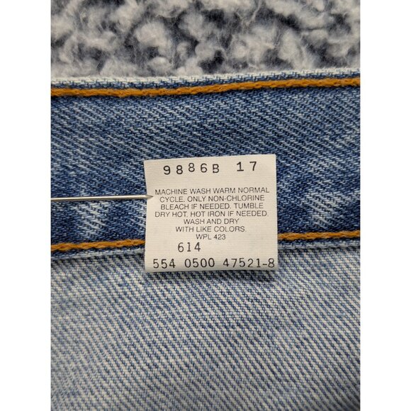 Vintage Levis 550 Relaxed Fit Jeans Mens 40X30 Light Wash Dad 90s Y2K Denim Blue - Picture 15 of 15